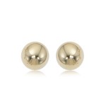 14K YELLOW GOLD 8MM GOLD BALL EARRINGS