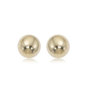 14K YELLOW GOLD 8MM GOLD BALL EARRINGS