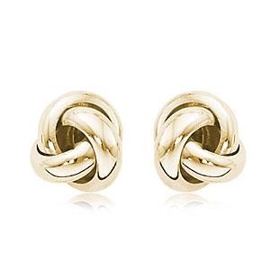 14K YELLOW GOLD LOVE KNOT EARRINGS