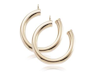14K Yellow Gold Medium Tube Earring Jackets