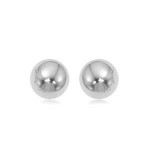 14K WHITE GOLD 8MM BALL EARRINGS