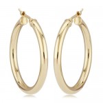14K YELLOW GOLD TUBE EARRINGS
