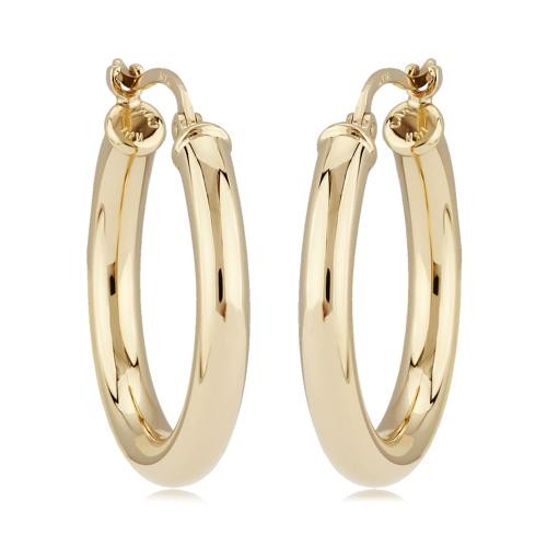 14K YELLOW GOLD LOOP EARRINGS