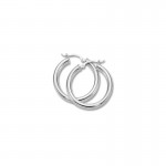 14K WHITE GOLD TUBE EARRINGS