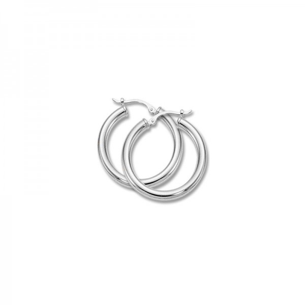 14K WHITE GOLD TUBE EARRINGS