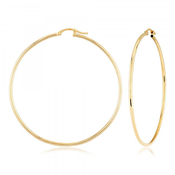 14K YELLOW GOLD HOOP EARRINGS