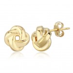14K YELLOW GOLD 8MM LOVE KNOTS WITH POST EARRINGS