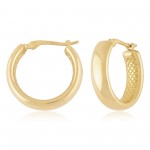 14K YELLOW GOLD SMALL OVAL TUBE EARRINGS