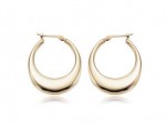 14K Yellow Gold Polished U Shappe Hoop Earring