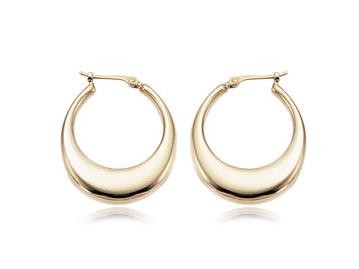14K Yellow Gold Polished U Shappe Hoop Earring