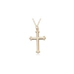 14K YELLOW GOLD FANCY CROSS