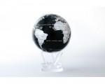 BLACK & SILVER 4.5 inch GLOBE WITH ACRYLIC BASE