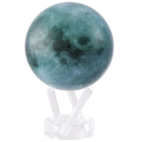 Rotating Moon Globe 4.5 inches on Acrylic Base