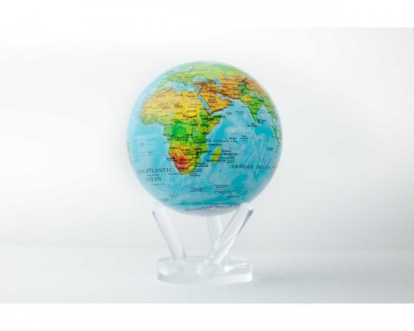 BLUE RELIEF MAP 6 inch GLOBE WITH ACRYLIC BASE