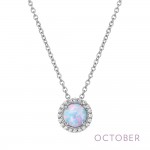 Opal Halo Pendant