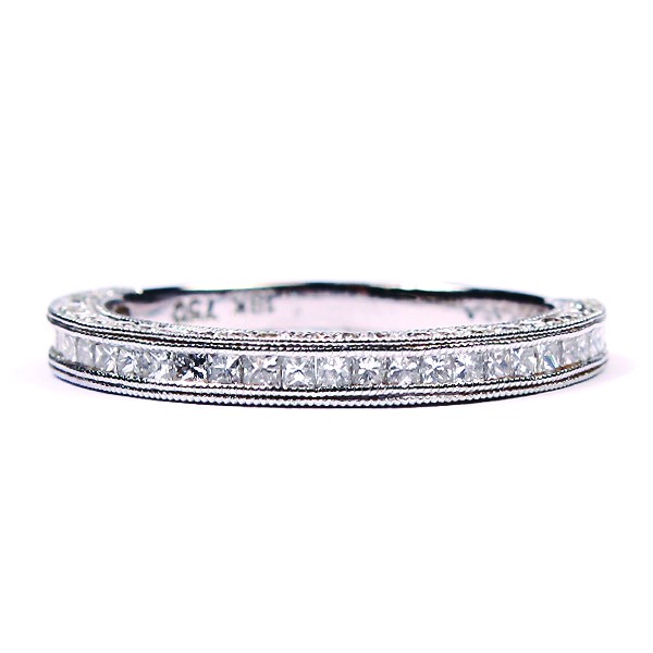 Kirk Kara 18k White Gold Diamond Wedding Ring