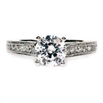 Martin Flyer 18K White Gold And Platinum Diamond Semi-Mount Engagement Ring  Flyer Fit