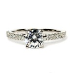 Martin Flyer 14K White Gold And Platinum Diamond Semi-Mount Engagement Ring Flyer Fit