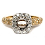 Two-Tone Diamond Semi-Mount Engagement Ring