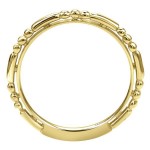 14K Yellow Gold Beaded Stackable Band