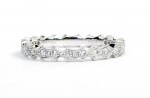 14K White Gold Diamond Stackable Band