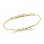 14K Yellow Gold Pavã© Diamond Bar Bracelet