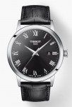 TISSOT GENTS CLASSIC DREAM WATCH WITH  BLACK ROMAN DIAL AND BLACK STRAP