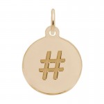 Petite Initial Disc - Hashtag/Pound Symbol