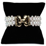 Braided Akoya Pearl Bracelet With 14K Yellow Gold Buckle Clasp