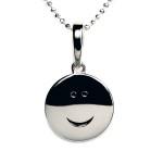 Sterling Silver Smiley Emoticon Pendant / Charm