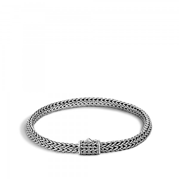 WOMEN's Classic Chain Silver Extra-Small Bracelet, Size S