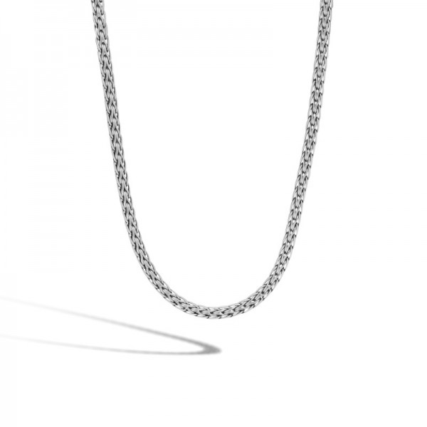 Classic Chain 3.5Mm Woven Necklace In Silver