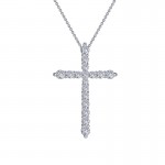 1.06 ct tw Cross Pendant Necklace