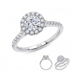 1.45 ct tw Halo Engagement Ring