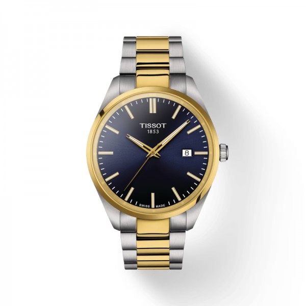 Tissot 40mm Two-Toned PR100 with Blue Dial
