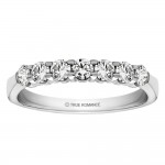 14K White Gold .50Ctw Shared Prong Band