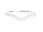 14K WHITE GOLD DIAMOND CURVED BAND