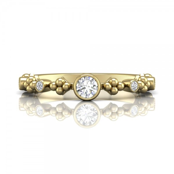 18K Yellow Gold 0.24 CT De Beers Forevermark Diamond Ring Classic Forever