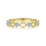 14KY .13CTW Diamond Stackable Band