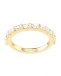 14K Yellow Gold .50Ctw Baguette Diamond Stackable Band