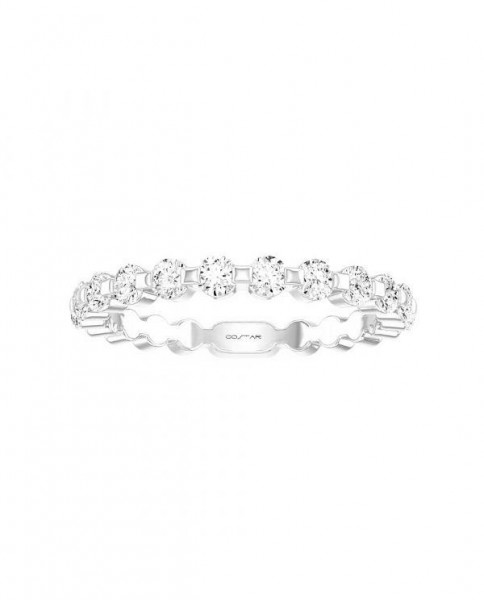 14K White Gold .50Ctw Diamond Stackable Band