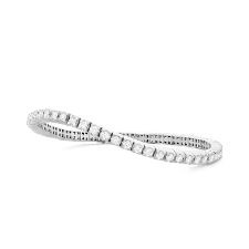 14K White Gold Diamond Expandable Bracelet