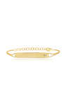 14K Yellow Gold 0.02 CTW Diamond Engravable Bar Bracelet