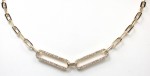 14K YELLOW GOLD .61CTW DIAMOND PAPERCLIP NECKLACE