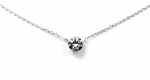 18K WHITE GOLD .31CTW DIAMOND SOLITAIRE NECKLACE WITH ADJUSTABLE CHAIN