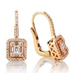 18K Rose Gold 0.86 CTW Diamond Earrings