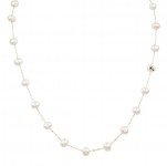 14K White Gold 6-6.5mm Fresh Water Pearl Necklace