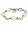 VAHAN STERLING SILVER AND14K GOLD PEARL CHAIN BRACELET