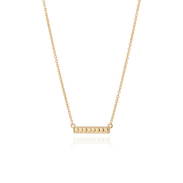Anna Beck Gold Plate Reversible Mini Bar Necklace
