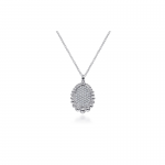 STERLING SILVER AND WHITE SAPPHIRE BUJUKAN PAVE PENDANT